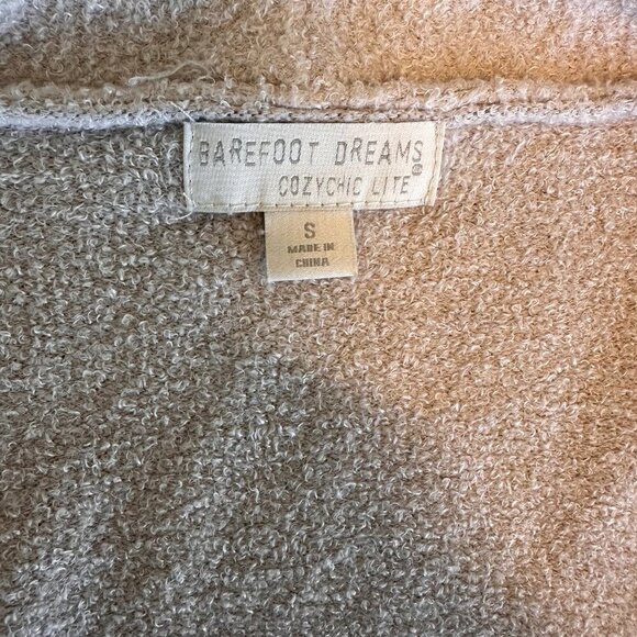 Barefoot Dreams Cozychic Lite Cardigan Stone Womens Size Small Comfy Knit - Picture 4 of 4